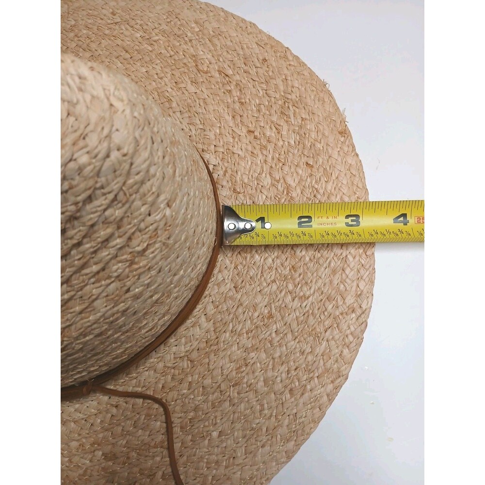 Hat Attack Raffia Continental Womens Hat SPF 50 Natural & Tobacco *NWT $172 - Picture 8 of 11